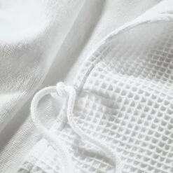 Badjas Wafel Piqué En Terry Unisex, Wit -Armedangels Winkel badjas wafel pique terry unisex 2
