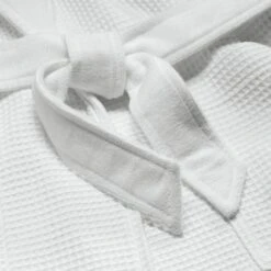 Badjas Wafel Piqué En Terry Unisex, Wit -Armedangels Winkel badjas wafel pique terry unisex 3