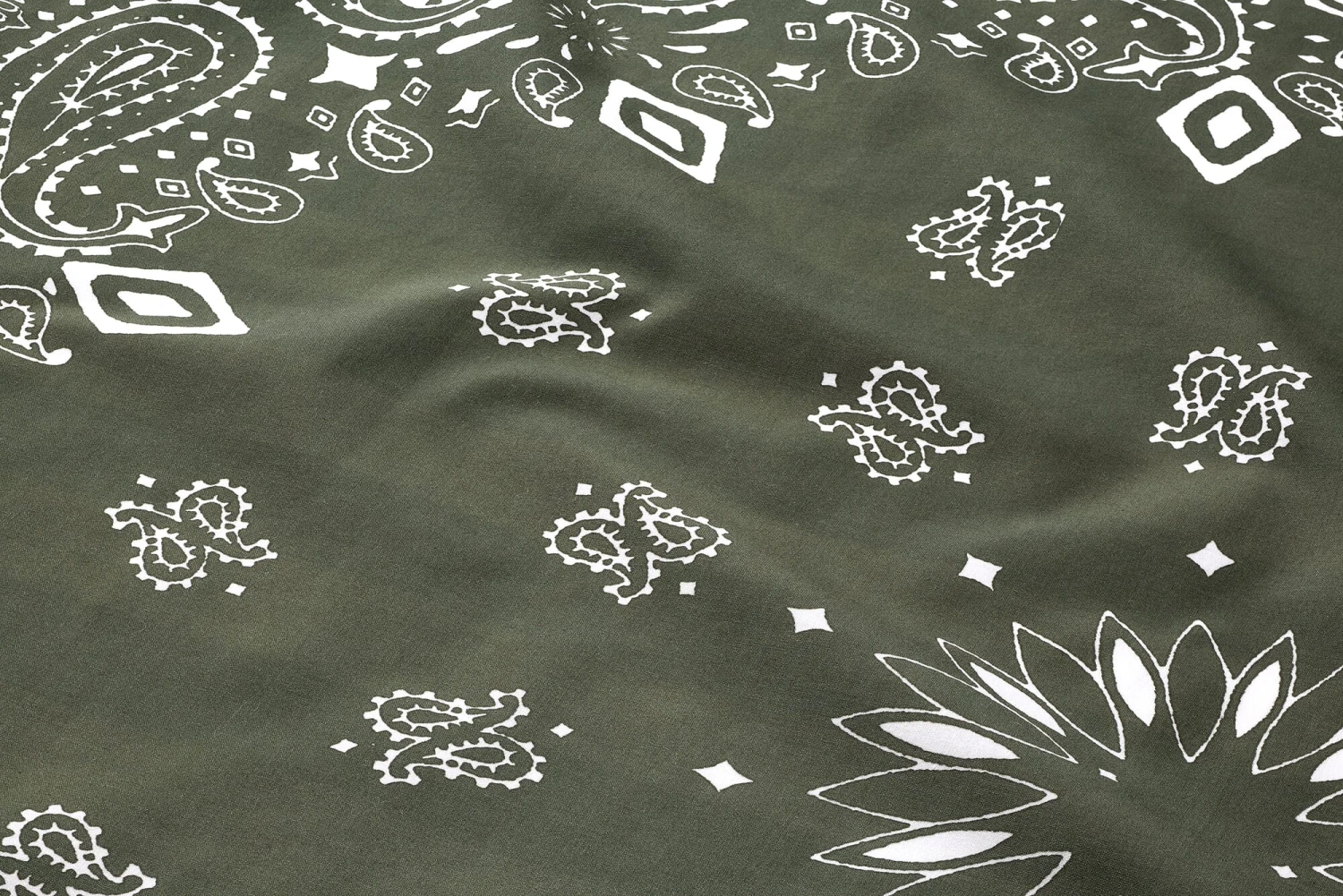 Bandana Sjaal Van Katoen, Groen 4 Bandana Sjaal Van Katoen, Groen - Afbeelding 2