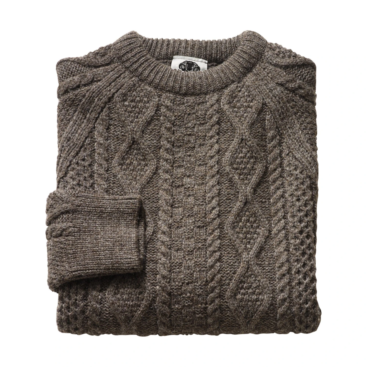 Black Sheep Aran Trui, Bruin 4 Black Sheep Aran Trui, Bruin - Afbeelding 2