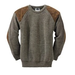 Black Sheep Gebreide Trui, Natuurlijk Donker Gemêleerd -Armedangels Winkel black sheep gebreide trui 1