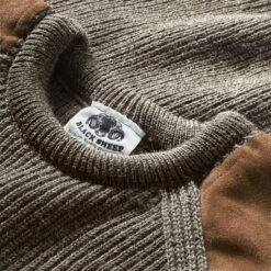 Black Sheep Gebreide Trui, Natuurlijk Donker Gemêleerd -Armedangels Winkel black sheep gebreide trui 3