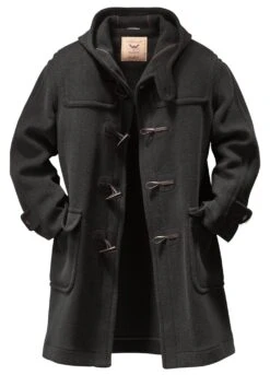 Dufflecoat Elysian Mannen, Antraciet -Armedangels Winkel dufflecoat elysian mannen 1