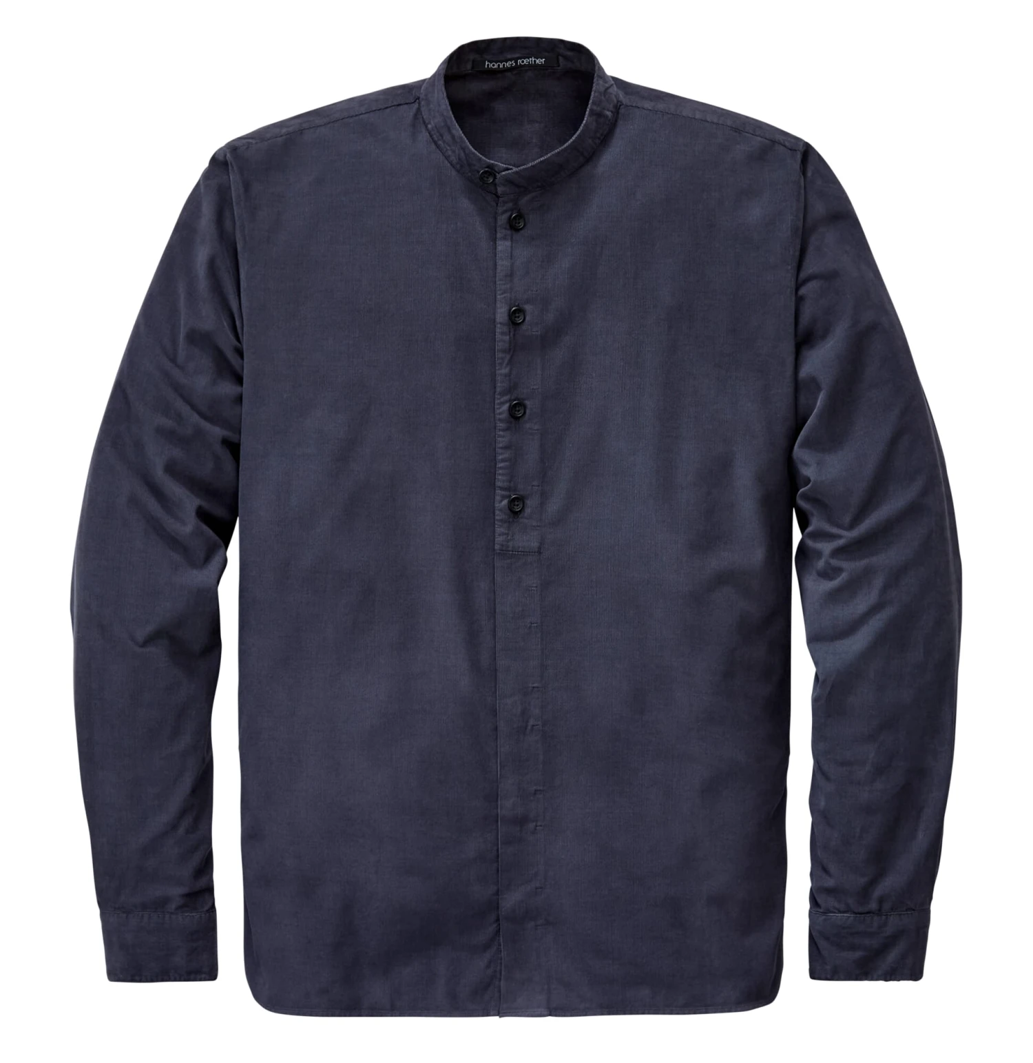 Fijn Corduroy Herenhemd, Blauw 3 Fijn Corduroy Herenhemd, Blauw