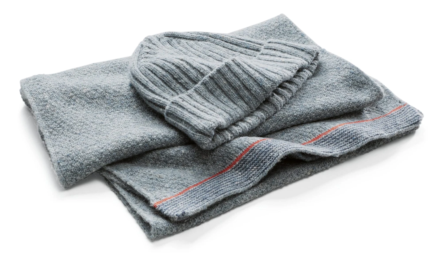 Gebreide Herenhoed Camel Hair, Grijs Melange 5 Gebreide Herenhoed Camel Hair, Grijs Melange - Afbeelding 3