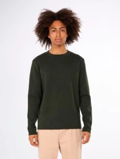 Gebreide Herentrui, Donkergroen -Armedangels Winkel gebreide herentrui 30