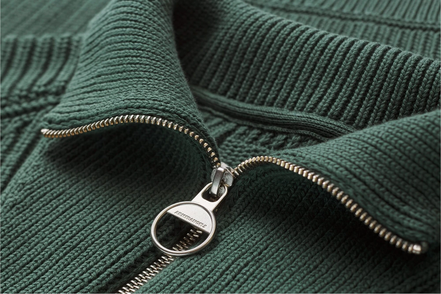 Armedangels Gebreide Troyer Voor Heren, Donkergroen 5 Armedangels Gebreide Troyer Voor Heren, Donkergroen - Afbeelding 3