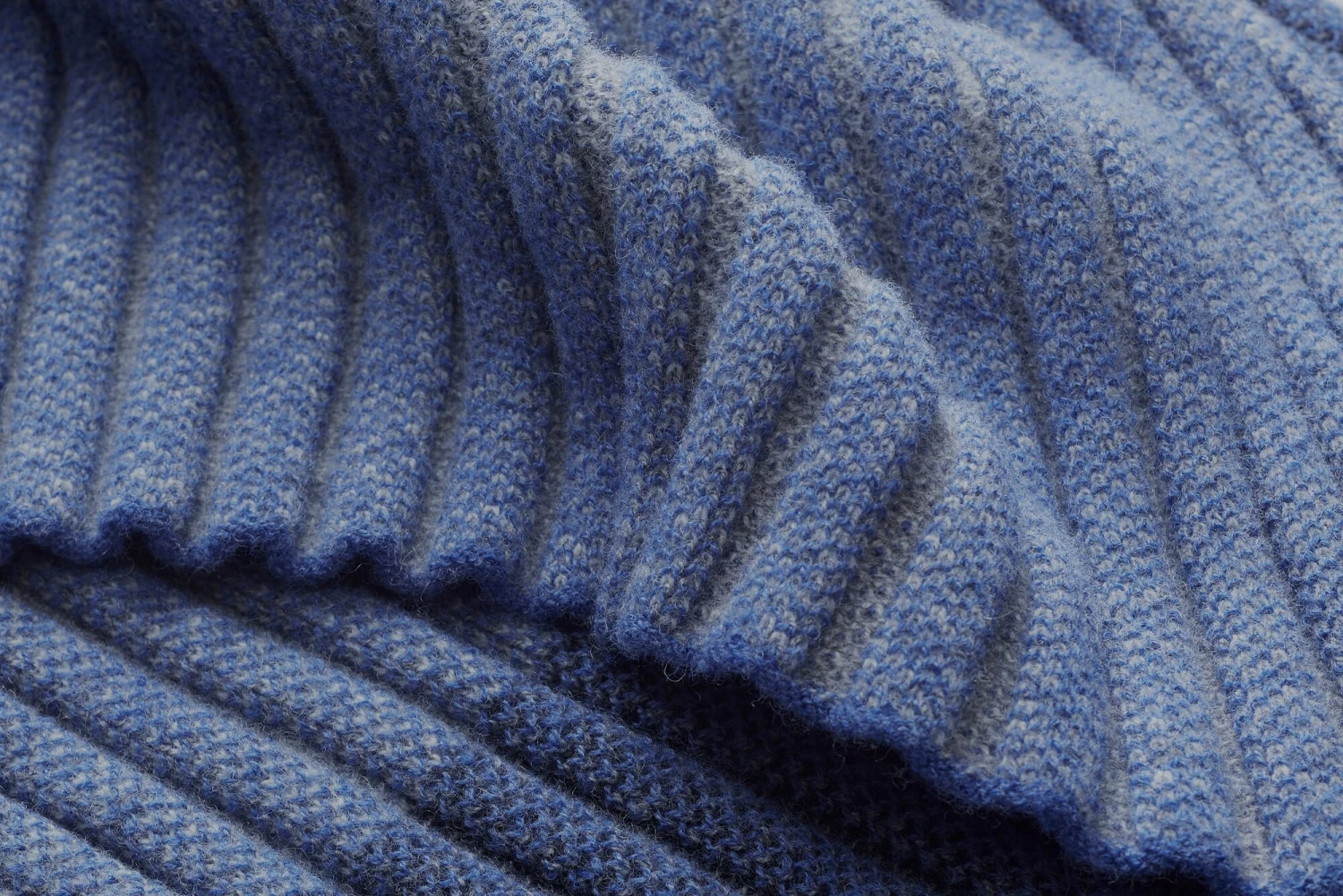 Geribbelde Herensjaal, Medium Blauw 4 Geribbelde Herensjaal, Medium Blauw - Afbeelding 2