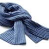 Geribbelde Herensjaal, Medium Blauw -Armedangels Winkel geribbelde herensjaal