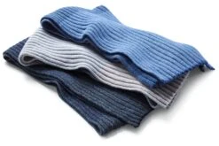 Geribbelde Herensjaal, Medium Blauw 7 Geribbelde Herensjaal, Medium Blauw -Armedangels Winkel geribbelde herensjaal 2