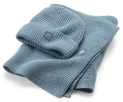 Geribde Gebreide Herensjaal, Medium Blauw -Armedangels Winkel geribde gebreide herensjaal 11