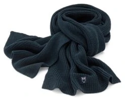 Geribde Gebreide Herensjaal, Donkerblauw