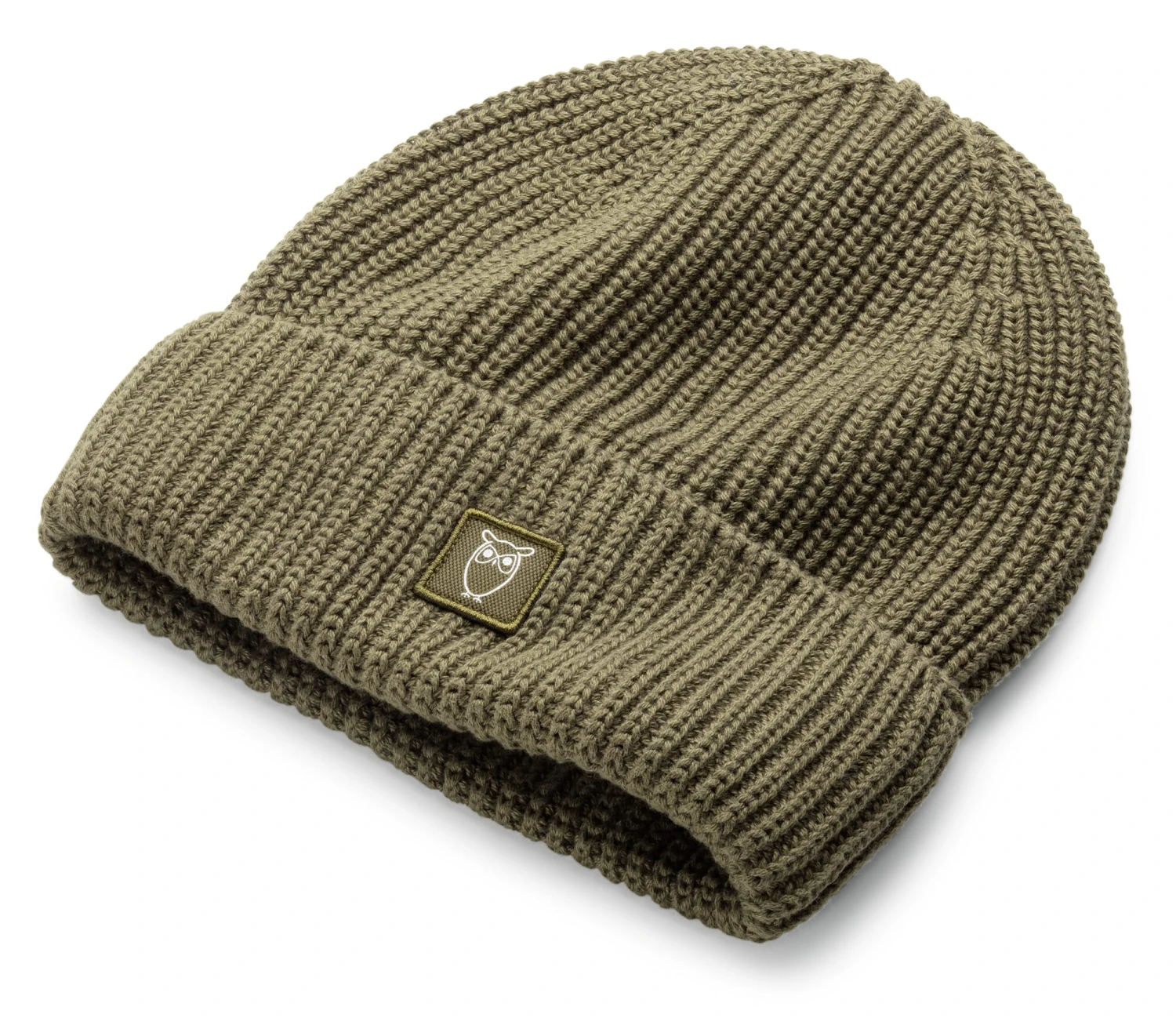 Geribde Muts Voor Heren, Olive 3 Geribde Muts Voor Heren, Olive