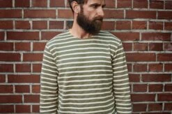 Armor-Lux Gestreept Herenoverhemd, Green-Ecru -Armedangels Winkel gestreept herenoverhemd 9