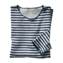 Armor-Lux Gestreept Shirt, Lichtgrijs 7 Armor-Lux Gestreept Shirt, Lichtgrijs -Armedangels Winkel gestreept shirt 4