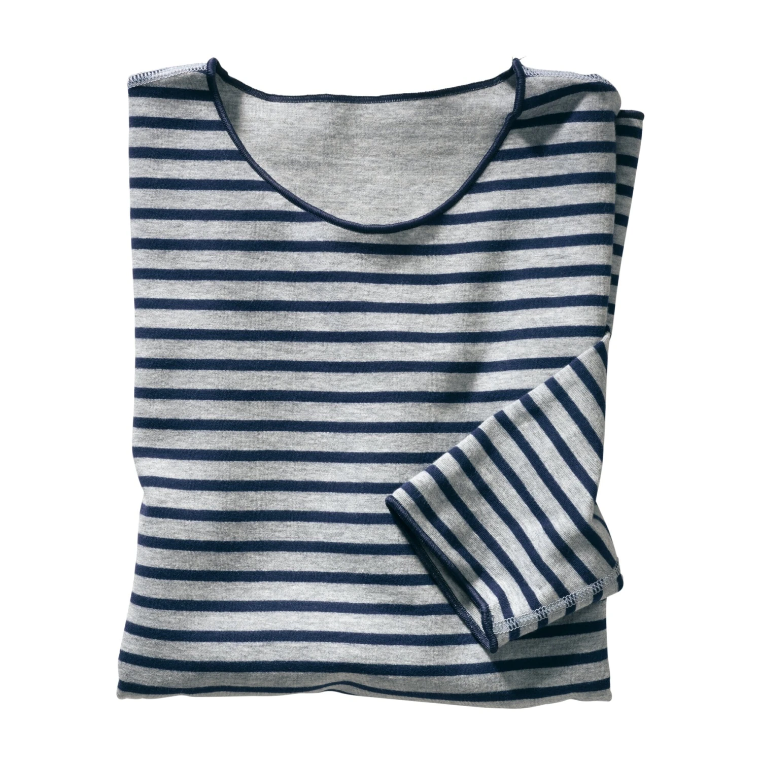 Armor-Lux Gestreept Shirt, Lichtgrijs 4 Armor-Lux Gestreept Shirt, Lichtgrijs - Afbeelding 2