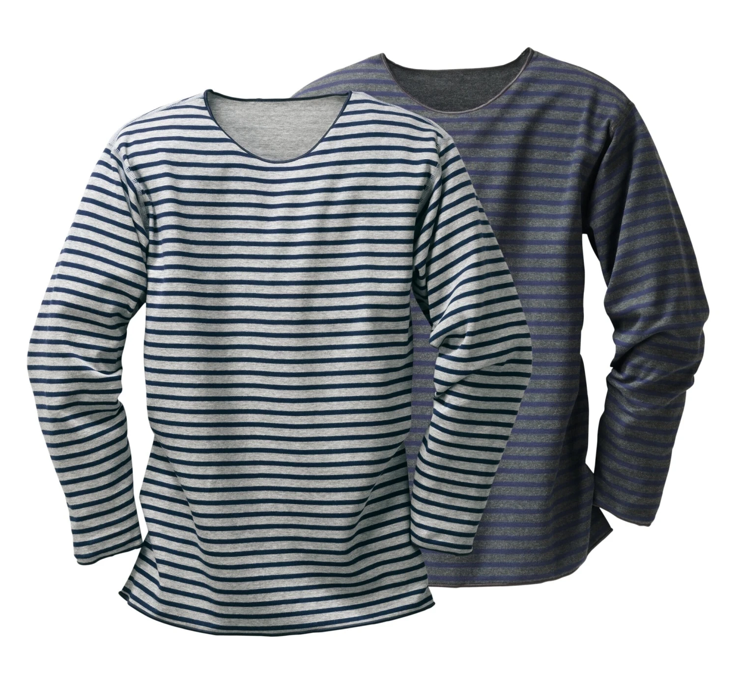 Armor-Lux Gestreept Shirt, Lichtgrijs 6 Armor-Lux Gestreept Shirt, Lichtgrijs - Afbeelding 4