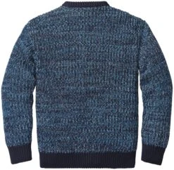 Grof Gebreide Herentrui, Blauw Gemêleerd -Armedangels Winkel grof gebreide herentrui 1