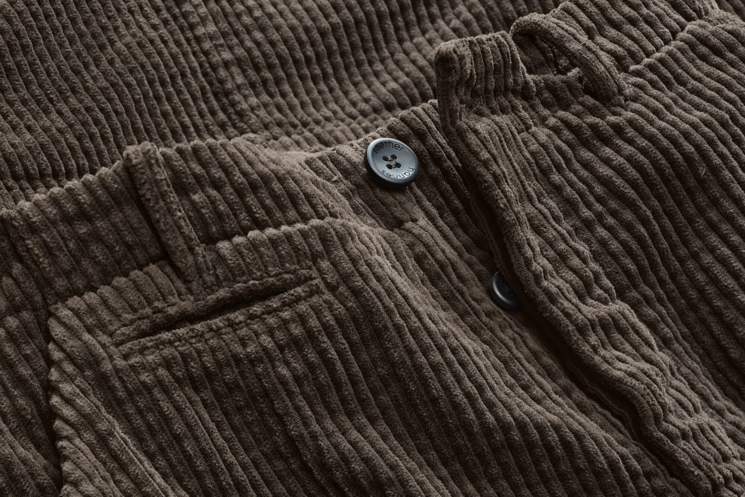 Heren Corduroy Broek Met Knopen, Grafiet 5 Heren Corduroy Broek Met Knopen, Grafiet - Afbeelding 3