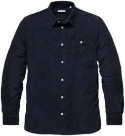 Heren Corduroy Overhemd, Donkerblauw