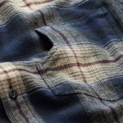 Heren Flanellen Overhemd, Blauw Geruit -Armedangels Winkel heren flanellen overhemd 5