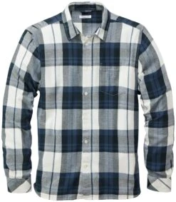 Heren Geruit Overhemd, Blauw-Wit