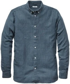 Heren Geruit Overhemd, Blauwe Tinten