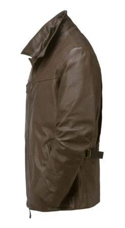 Heren Jas Van Koeienhuid, Donkerbruin -Armedangels Winkel heren jas koeienhuid 8