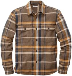 Heren Jasje Met Geruit Overhemd, Blauw-Braun