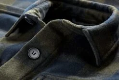 Heren Jasje Met Geruit Overhemd, Groen-blauw -Armedangels Winkel heren jasje geruit overhemd 6