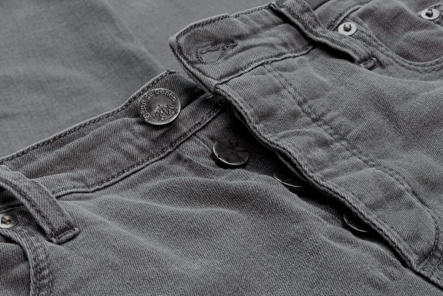 Heren Jeans Regular Slim Fit, Grijs 5 Heren Jeans Regular Slim Fit, Grijs - Afbeelding 3