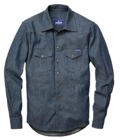 Heren Jeans Shirt, Blauw