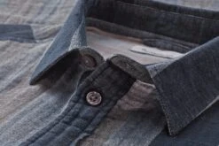 Heren Katoen Gestreept Overhemd, Blauwgroen -Armedangels Winkel heren katoen gestreept overhemd 4