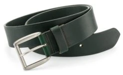 Heren Leren Riem Enkelvoudig, Donkergroen