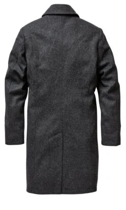 Heren Loden Jas Double Breasted, Antraciet -Armedangels Winkel heren loden jas double breasted 1