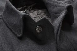 Heren Long Jacket Wol, Zwart-blauw -Armedangels Winkel heren long jacket wol 4