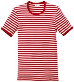 Schiesser Heren Onderhemd Gekruld, Rood-Wit