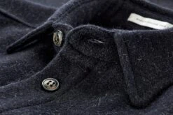 Heren Overhemd Jasje Wol, Donkerblauw -Armedangels Winkel heren overhemd jasje wol 2