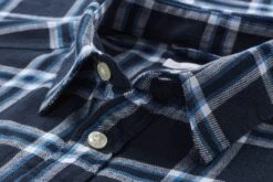 Heren Overhemd Katoen Plaid, Blauw-Wit -Armedangels Winkel heren overhemd katoen plaid 4