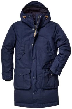 Heren Parka Met Dons, Navy -Armedangels Winkel heren parka dons 2