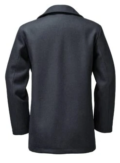 Heren Pea Coat, Donkerblauw -Armedangels Winkel heren pea coat 1