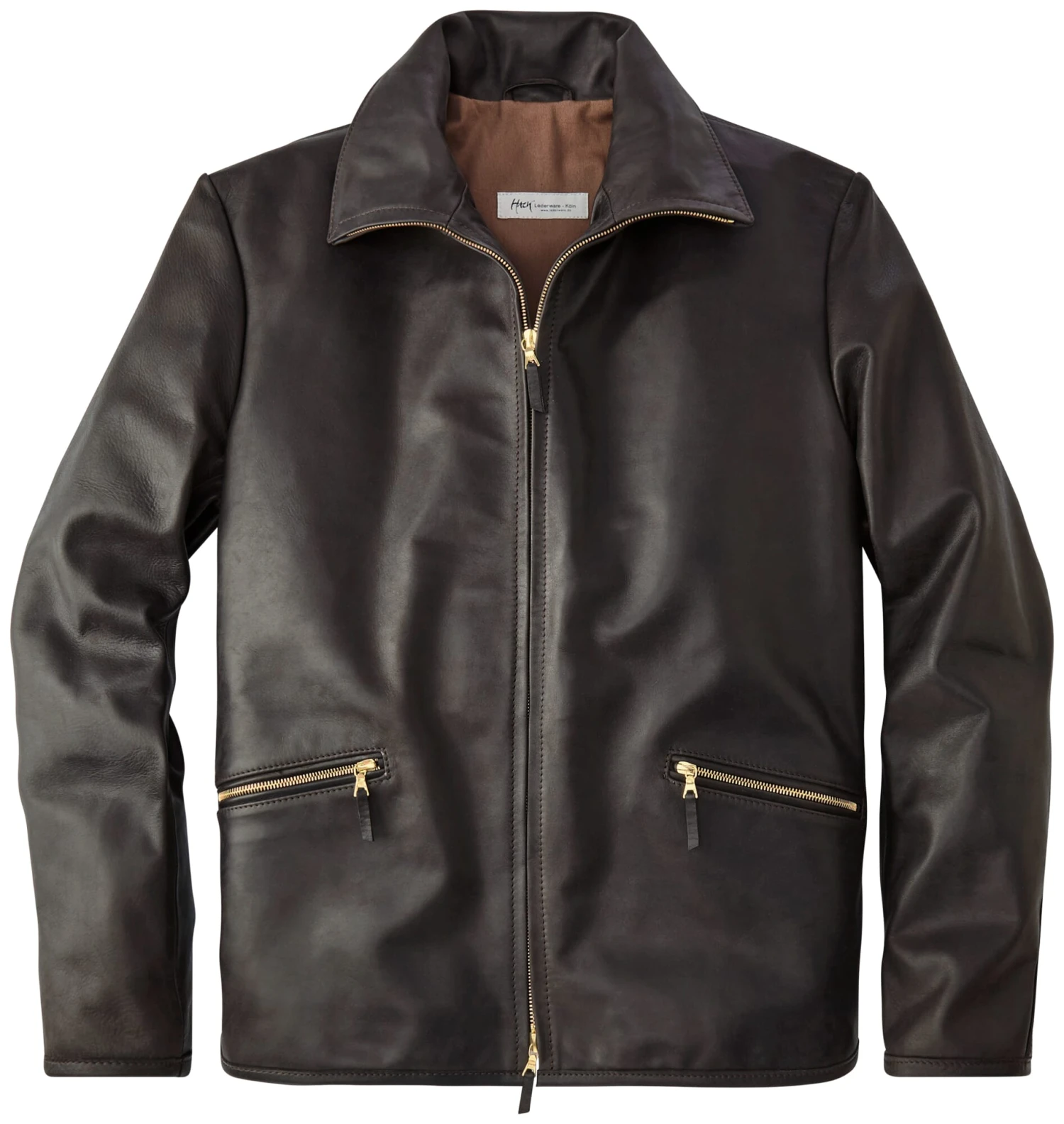 Heren Roadsterjas Paardenleer, Zwartbraun 3 Heren Roadsterjas Paardenleer, Zwartbraun