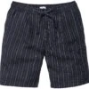 Heren Short Linnen Gestreept, Blauwe Tinten -Armedangels Winkel heren short linnen gestreept