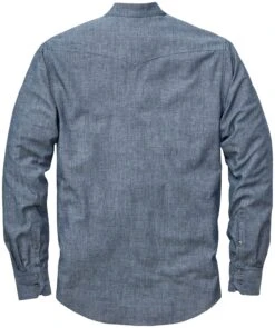 Heren Slip-on Shirt, Medium Blauw 6 Heren Slip-on Shirt, Medium Blauw -Armedangels Winkel heren slip on shirt 7