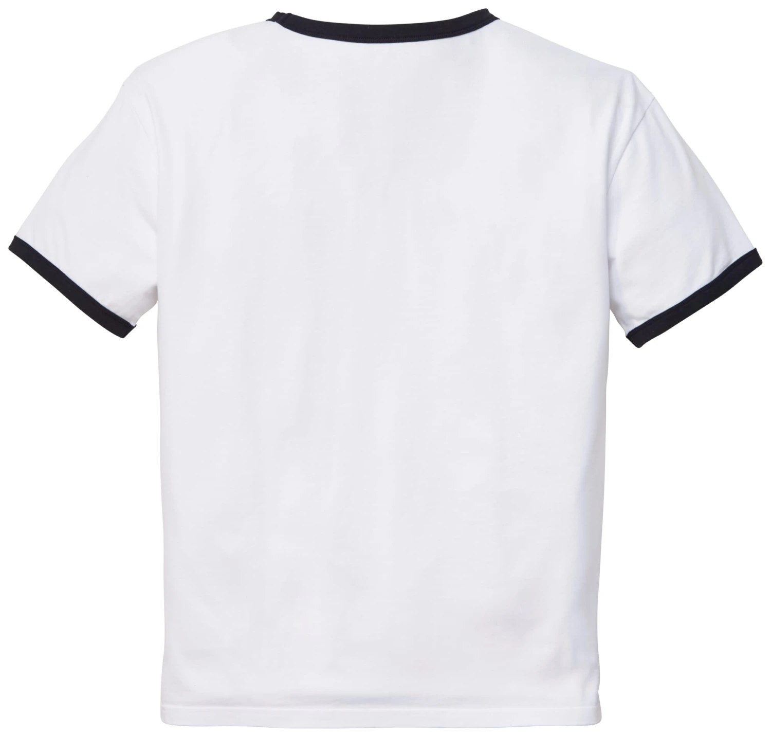 Heren T-shirt Katoen, Wit-Blauw 4 Heren T-shirt Katoen, Wit-Blauw - Afbeelding 2