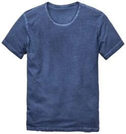 Heren T-shirt Ronde Hals, Blauw