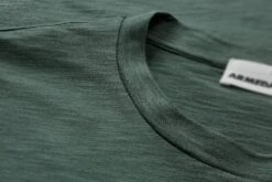 Armedangels Heren T-shirt Structuur, Groene Melange -Armedangels Winkel heren t shirt structuur 2