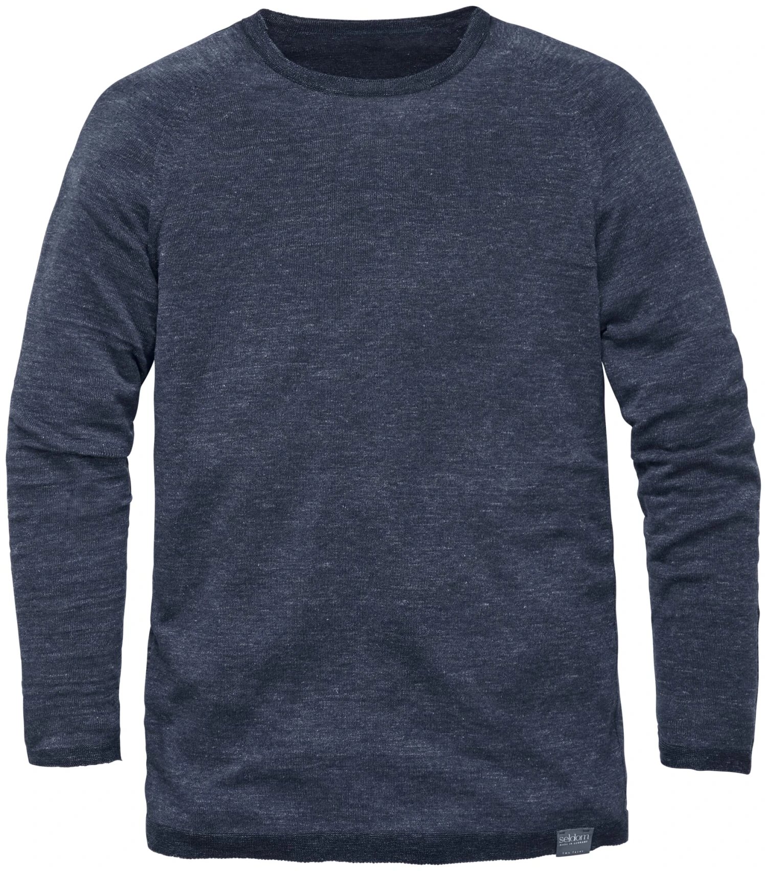 Heren-trui Geplateerd, Blauw-melange 3 Heren-trui Geplateerd, Blauw-melange