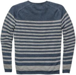 Heren Trui Gestreept, Blauw-crème -Armedangels Winkel heren trui gestreept 1