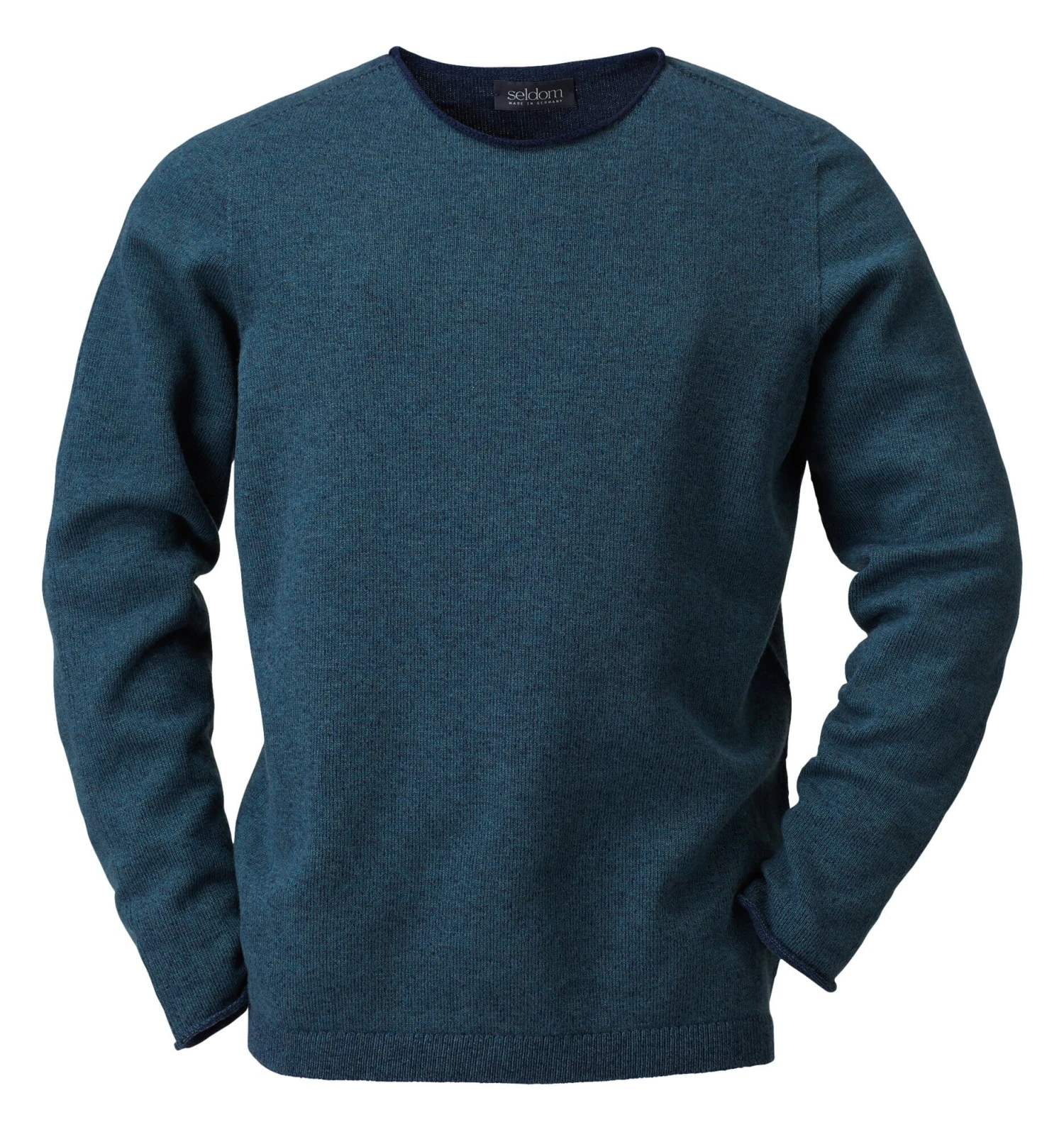 Heren Trui Merino Wol, Groen Blauw 3 Heren Trui Merino Wol, Groen Blauw